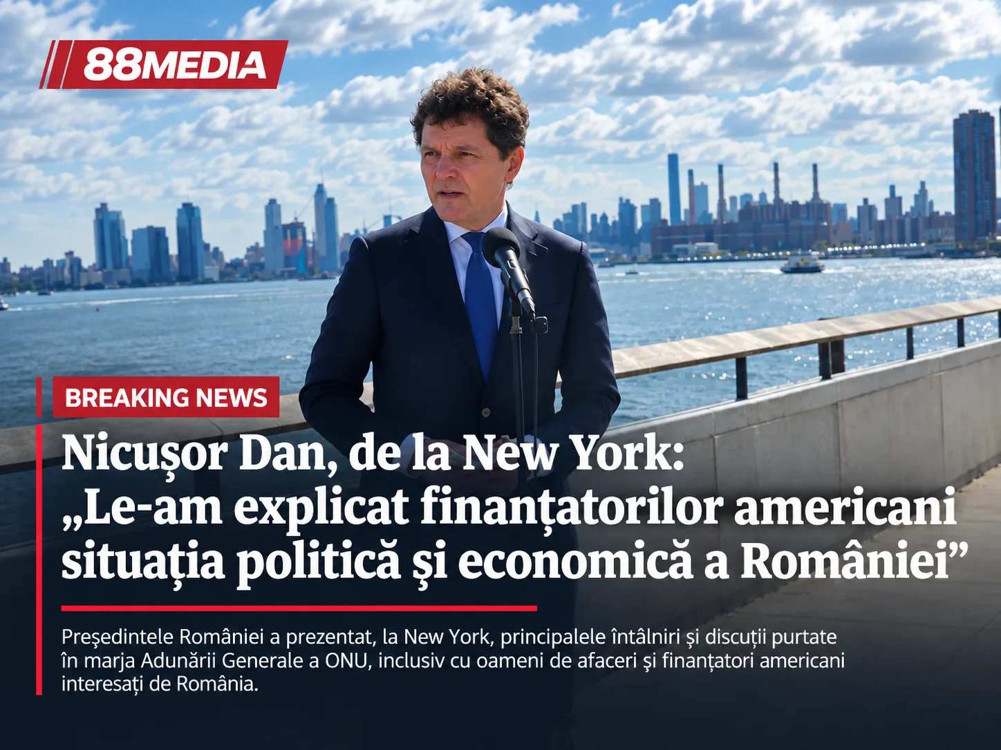 Nicușor Dan, de la New York: „Le-am explicat finanțatorilor americani situația politică și economică a României”