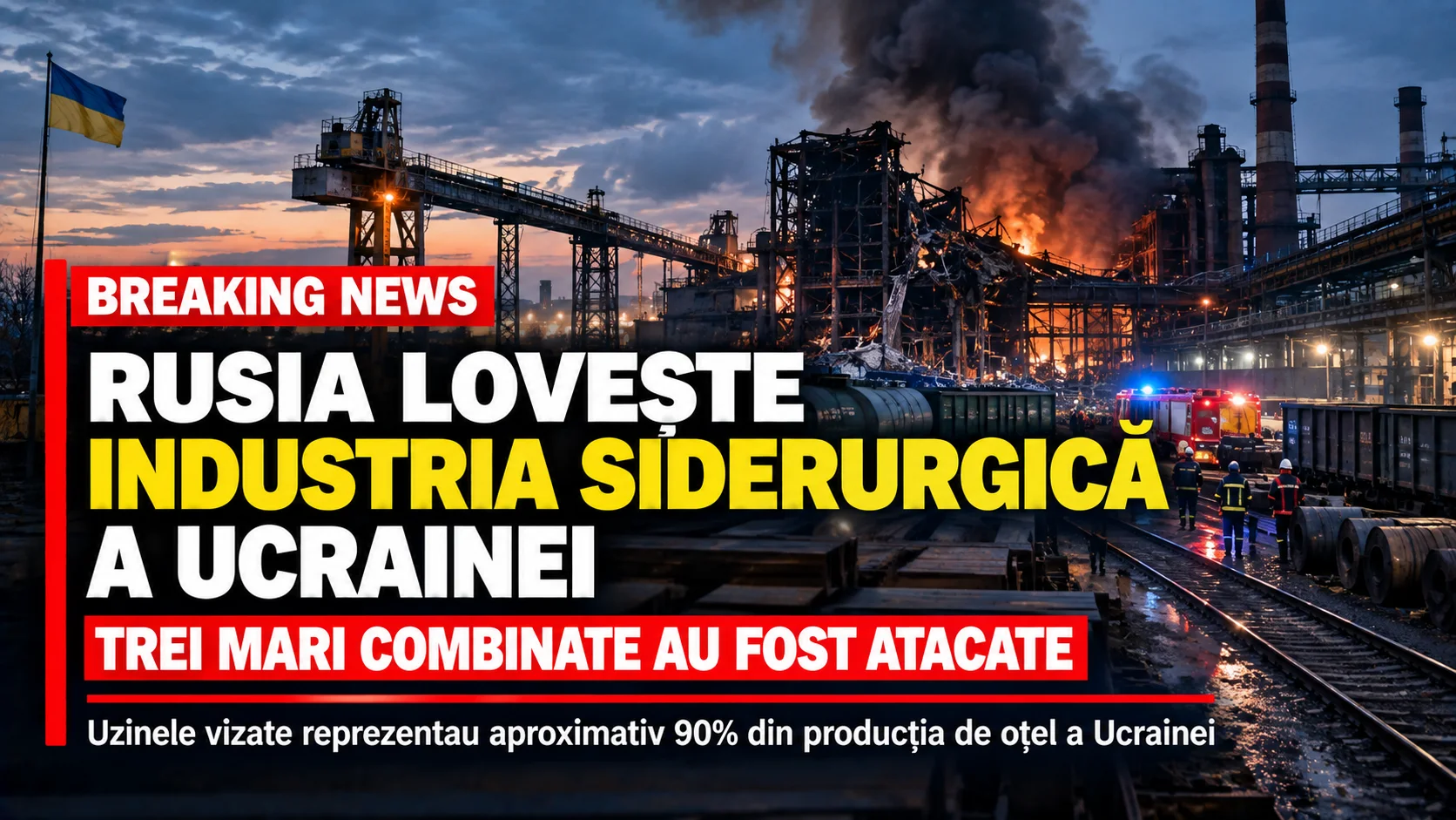 Rusia lovește industria siderurgică a Ucrainei: trei mari combinate atacate, producția de oțel aproape blocată