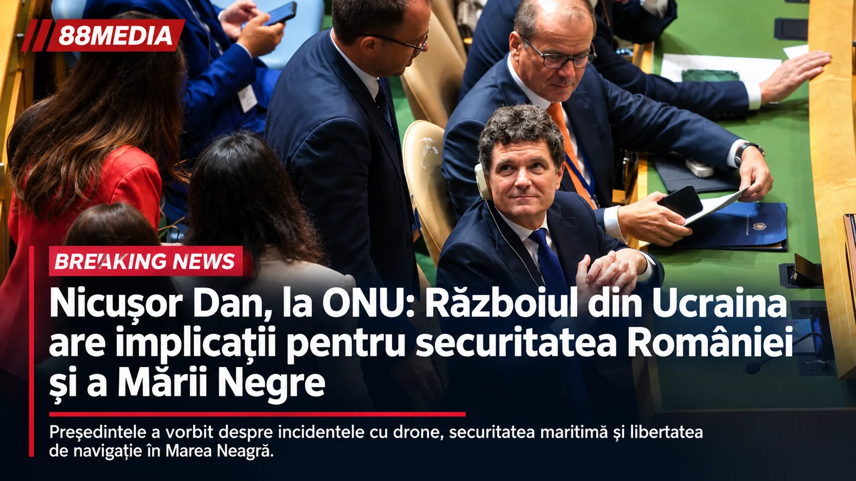 Nicușor Dan, la ONU: Războiul din Ucraina are implicații pentru securitatea României și a Mării Negre